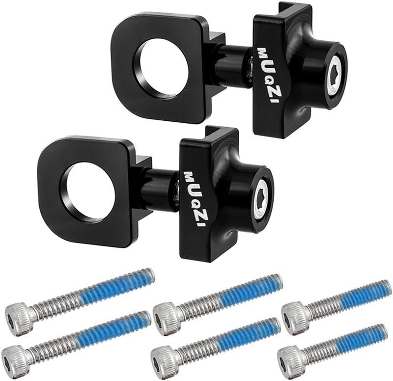 SeonFook 2pcs Single Speed Bicycle Chain Tensioner Adjuster Regulator Bike Repair Tools, Aluminum Alloy Bike Chain Fastener for BMX Fixed Gear Bicycle - Image 1